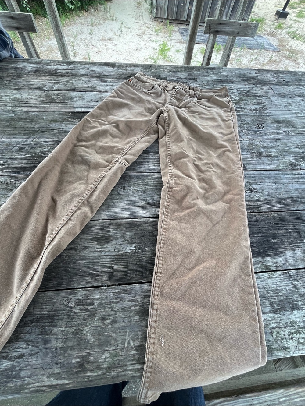 Timberland Men's Khaki Straight-Leg fit  in Light Brown 30”x30”
